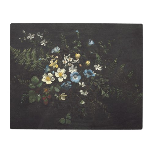 Spray of Flowers and Ferns by Titian Ramsay Peale Metal Print