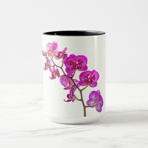 Spray of Orchids on Light Background Coffee Mug