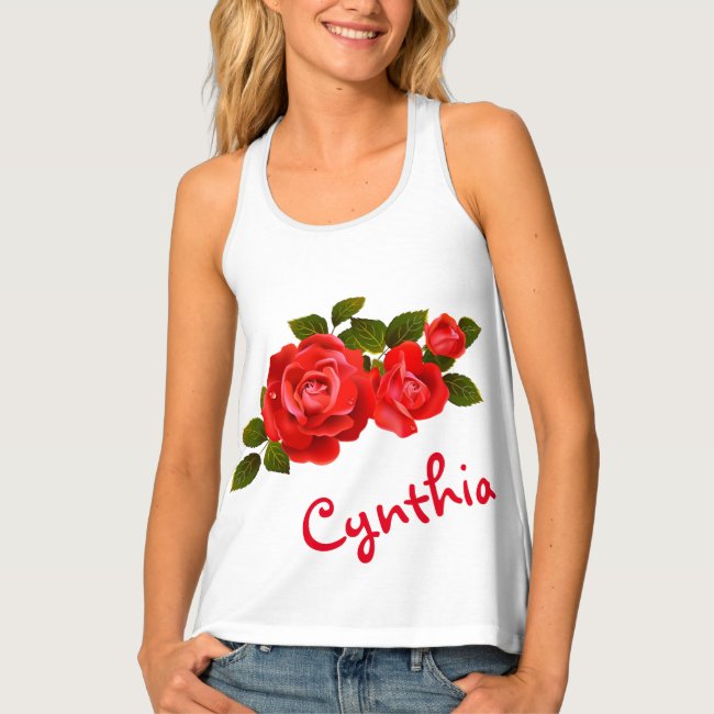 Spray of Red Roses Tank Top