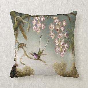 Spray Orchids with Hummingbird Pillow