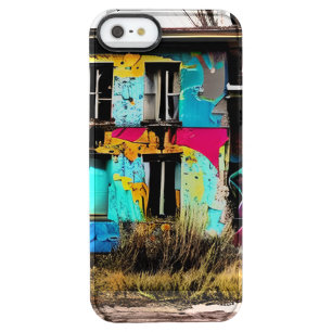 Spray Paint Art Abandoned Urban Building Clear iPhone SE/5/5s Case
