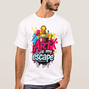 Spray Paint Art Escape – Graffiti-Inspired Urban  T-Shirt