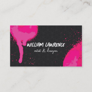 Spray Paint Black Pattern Business Card