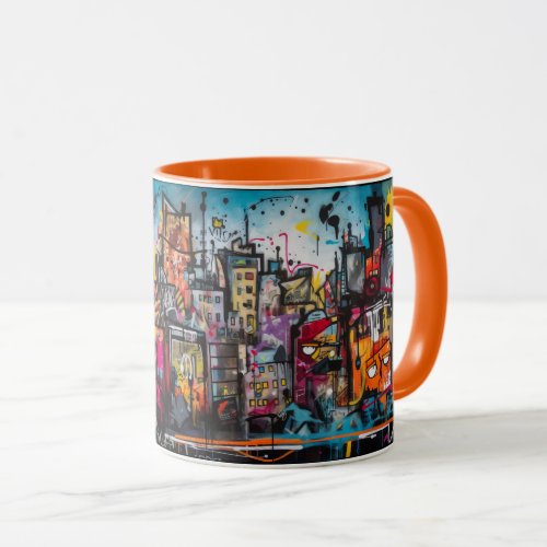 Spray Paint Cityscape Mug