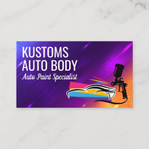 Spray Paint Gun Auto Services Business Card