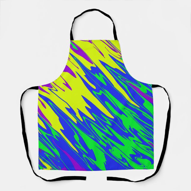 Spray Paint Mardi Gras Blue Apron (Front)