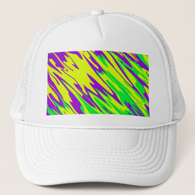 Spray Paint Mardi Gras Trucker Hat (Front)