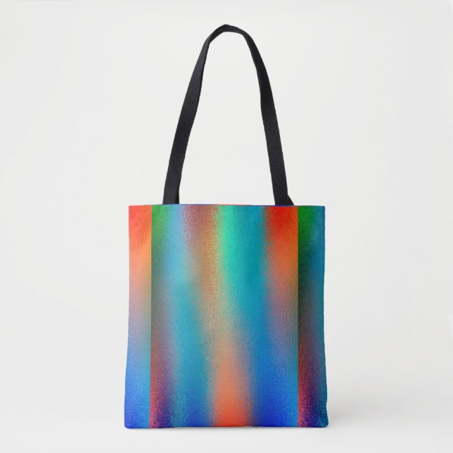 Spray Paint Orange and Blue Tote Bag (Front)