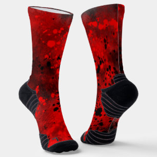 Spray Paint Splatter Effect Athletic Crew Sock