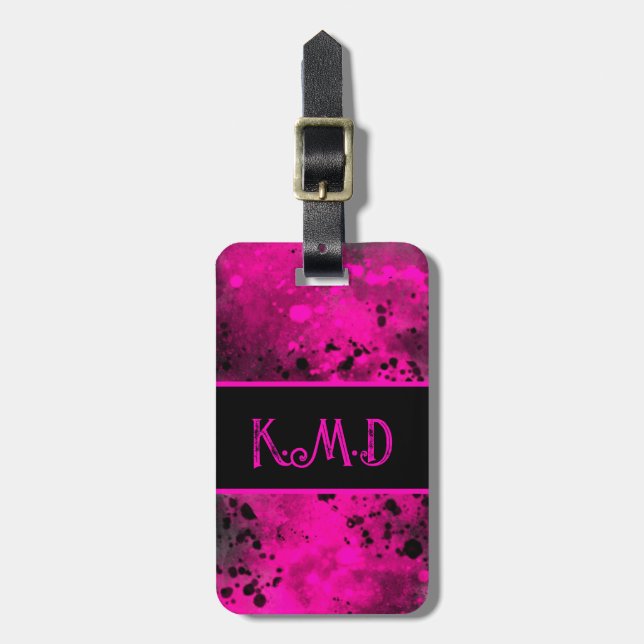 Spray Paint Splatter Effect Luggage Tag (Front Vertical)