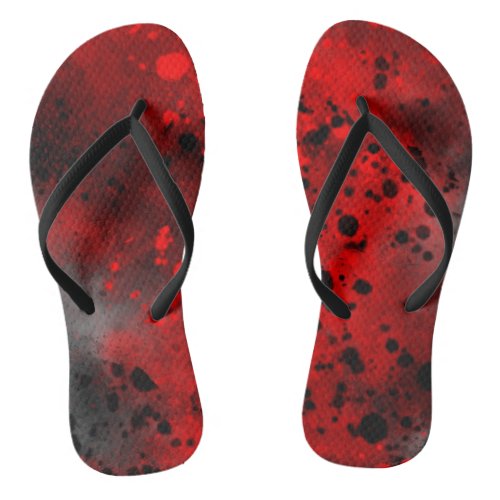 Spray Paint Splatter Effect Pair of Flip Flops