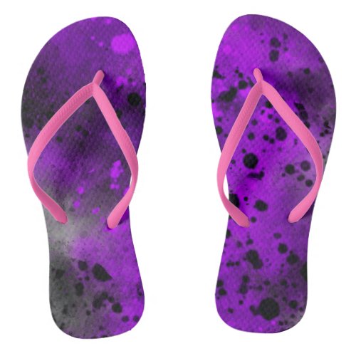 Spray Paint Splatter Effect Pair of Flip Flops