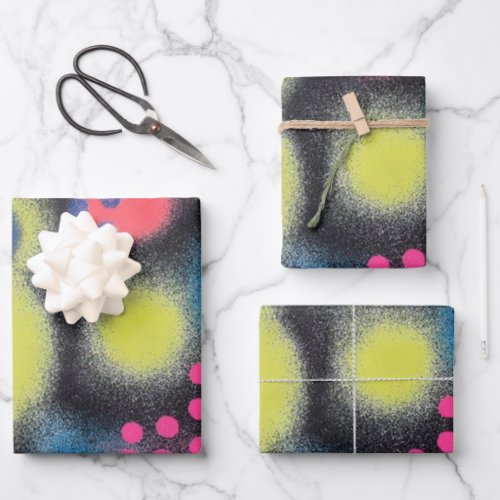 Spray Paint Wrapping Paper Sheets