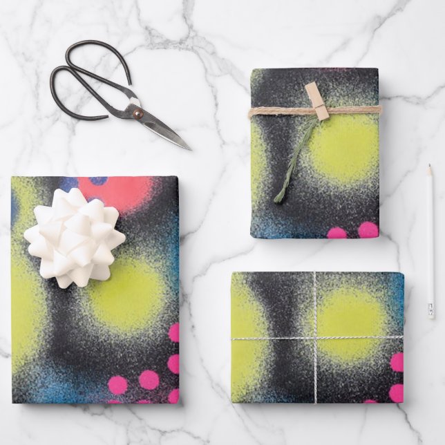Spray Paint Wrapping Paper Sheets (Front)