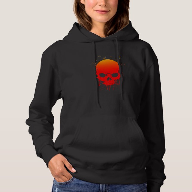 Spray Painted Skull Graffiti Style Hoodie (Front)