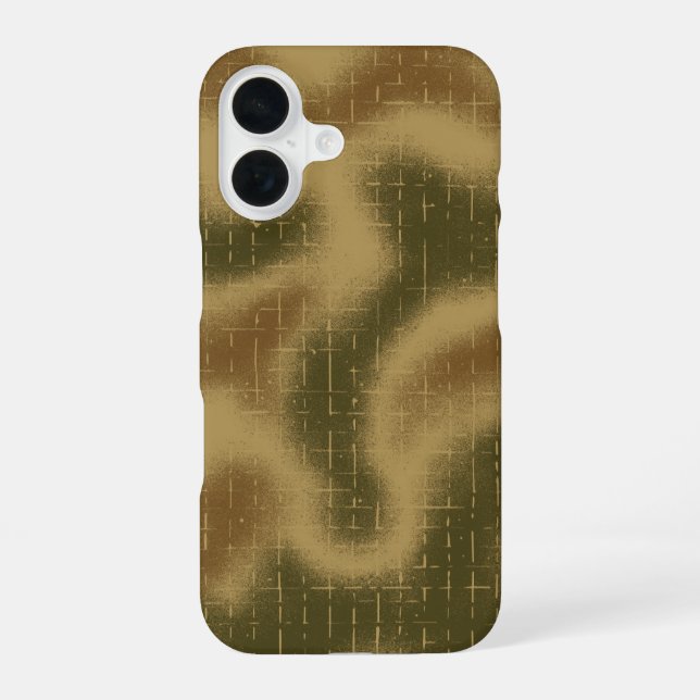 Spray Painted Tactical Camo Pattern Brown Iphone Case (Back)