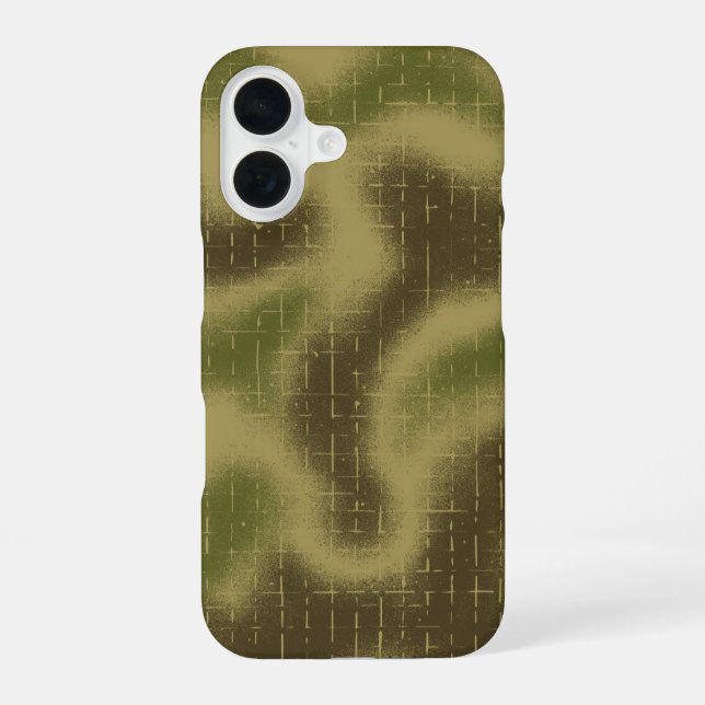 Spray Painted Tactical Camo Pattern Green Iphone Case (Back)