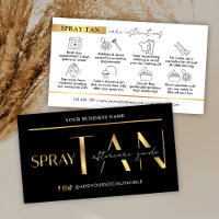 Spray Tan Aftercare Guide Modern Black & Gold
