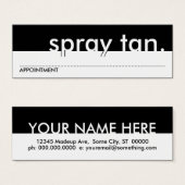 spray tan. (appointment card) (Front & Back)