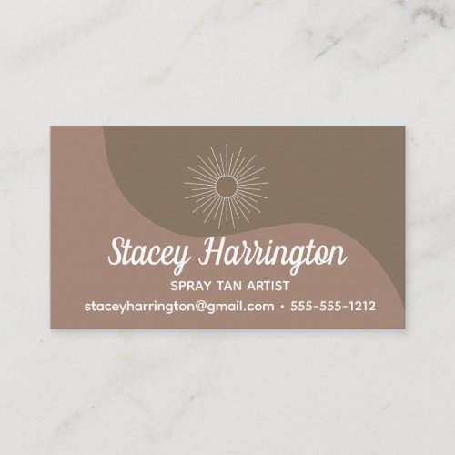 Spray Tan Artist Mobile Tanning Business Card