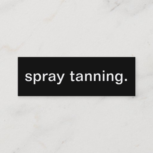 Customizable Spray Tan Business Card