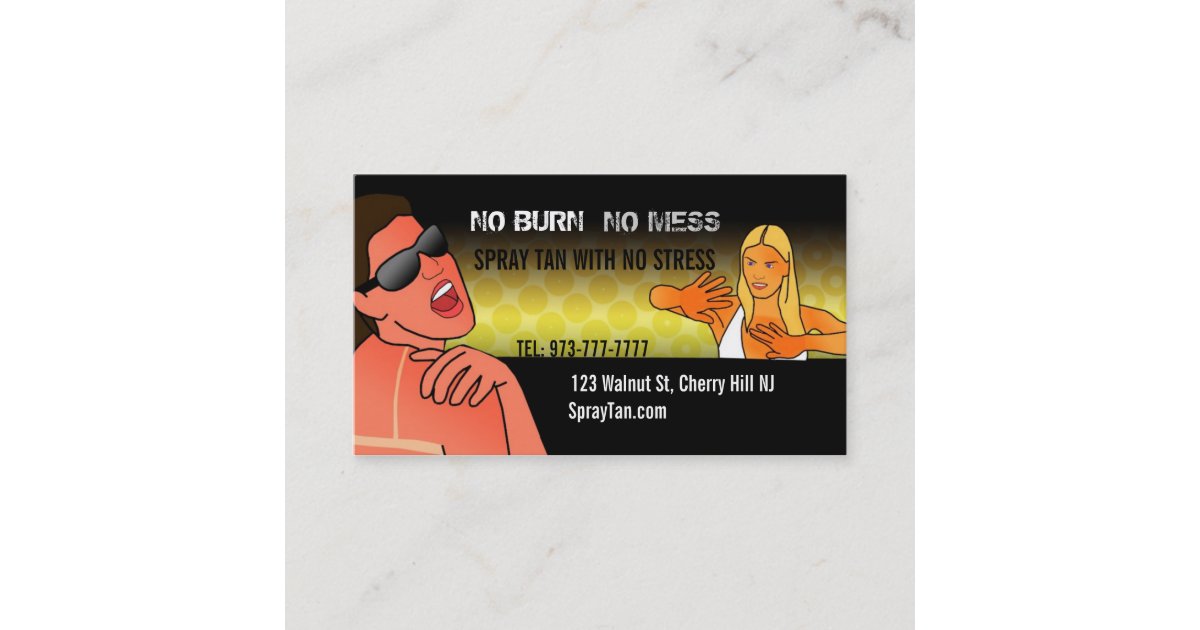 Spray Tan Business Cards