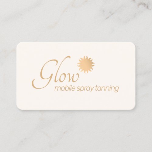 Spray Tan Business Copper Sun with Rays Card