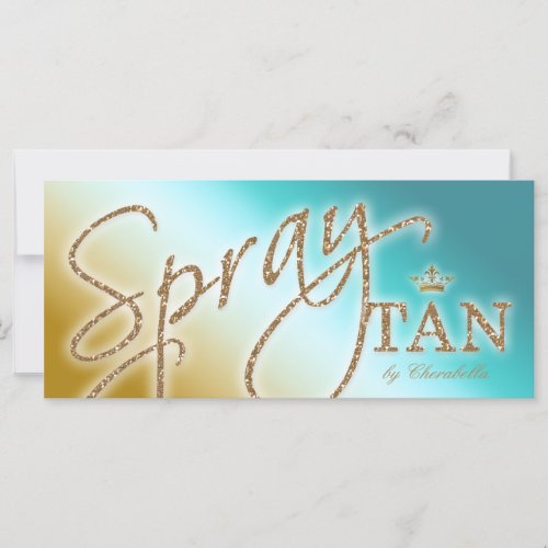 Spray Tan Gift Certificate Glitter Gold Crown