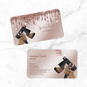 Spray Tan Gun, Mobile Rose Gold Spray Tanning Bus Business Card