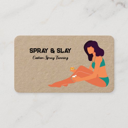 Spray Tan Kraft Business Card