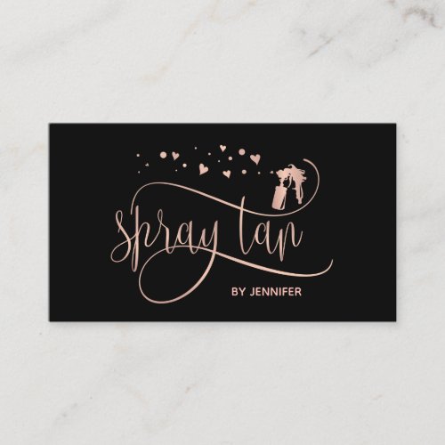 Spray Tan machine mobile tanning studio hearts Business Card