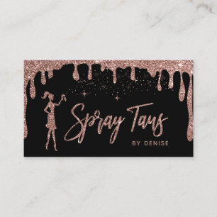 Spray Tan Mobile Spray Tan Gold Glittering Girl Business Card