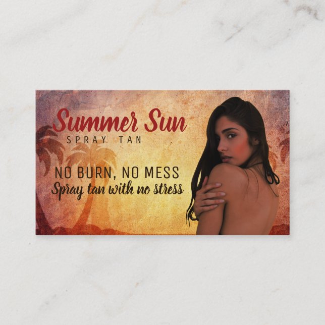 Spray Tan Slogans Business Cards (Front)