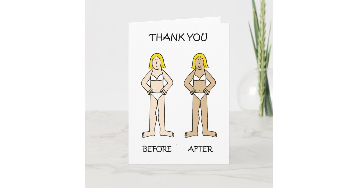 Spray Tan Technician Thank You. Thank You Card