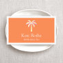 Spray Tan Tropical Gold Palm Tree  Orange  Calling Card