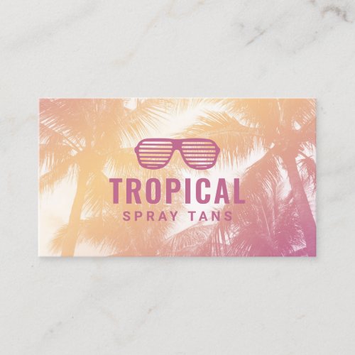 Spray Tan Tropical Palm Beach Skincare Therapy Spa Business Card