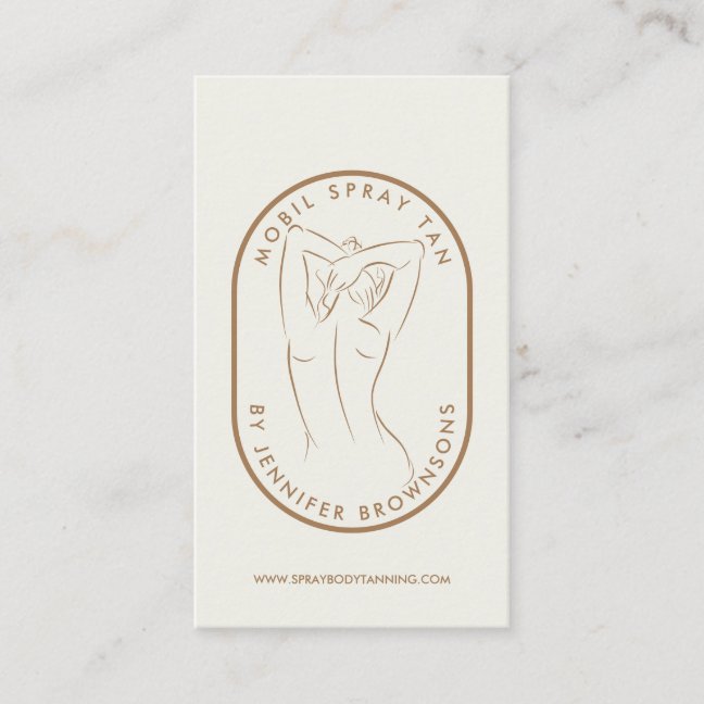 Spray Tan Woman Body Skin Beatuy Spa Business Card