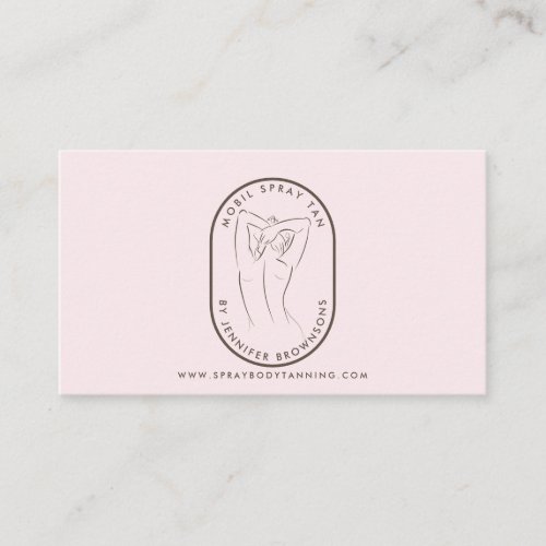 Spray Tan Woman Body Skin Care Business Card