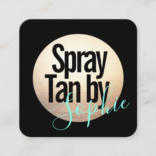 Spray Tanning Gold Sun Business Card