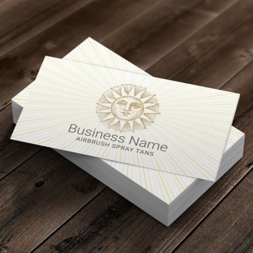 Spray Tanning Modern Sunshine Salon Spa Business Card