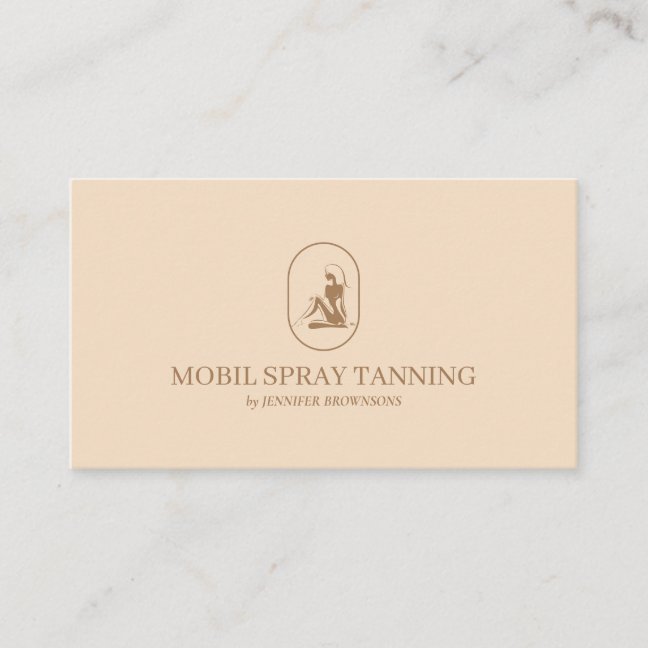 Spray Tanning woman Boho Body Skincare Business Card