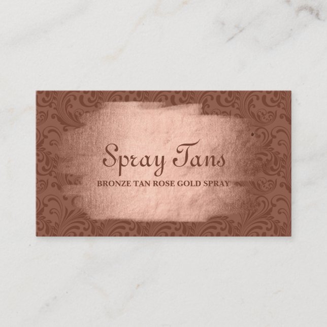 Spray Tans Bronze Swirls Business Card (Front)