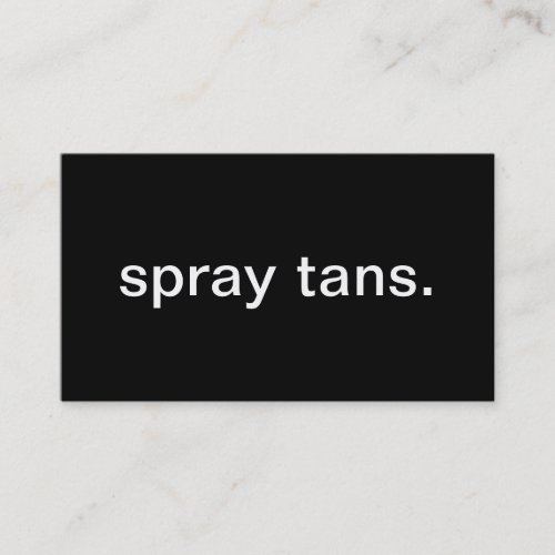 Spray Tans Business Card Template