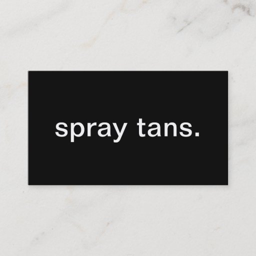 Customizable Spray Tans Business Card Template