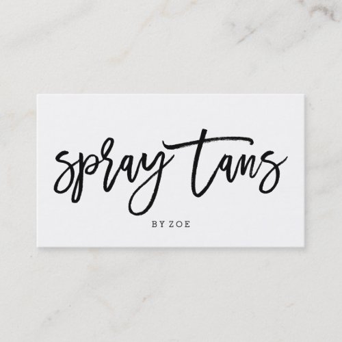 Spray tans logo black simple minimalist typography business card