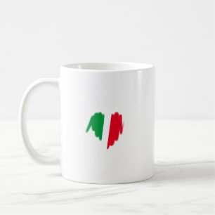 Sprayed Italian Flag Graffiti Heart Graphic Coffee Mug