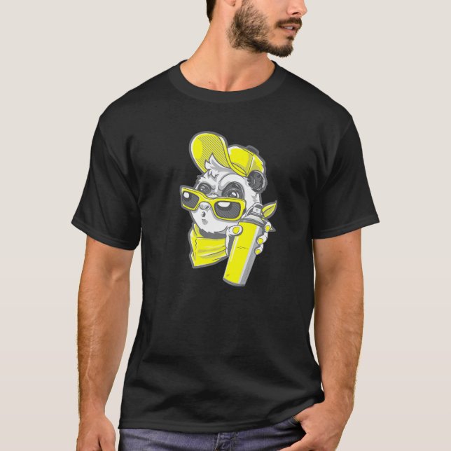 Sprayer Panda Street Artist Spray Can Street Artis T-Shirt (Front)