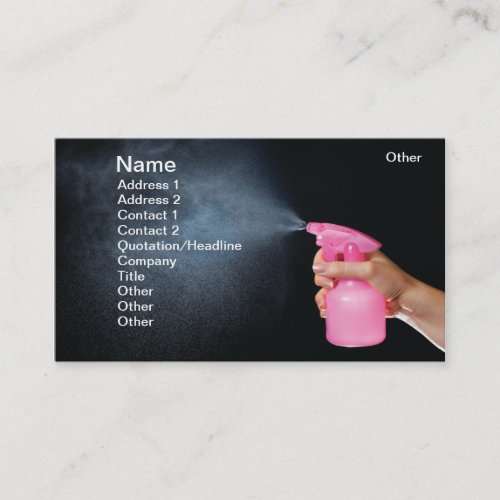 Spraying Business Card Templates