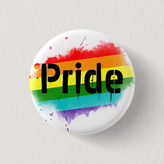 Spraypaint Pride Button (Front)