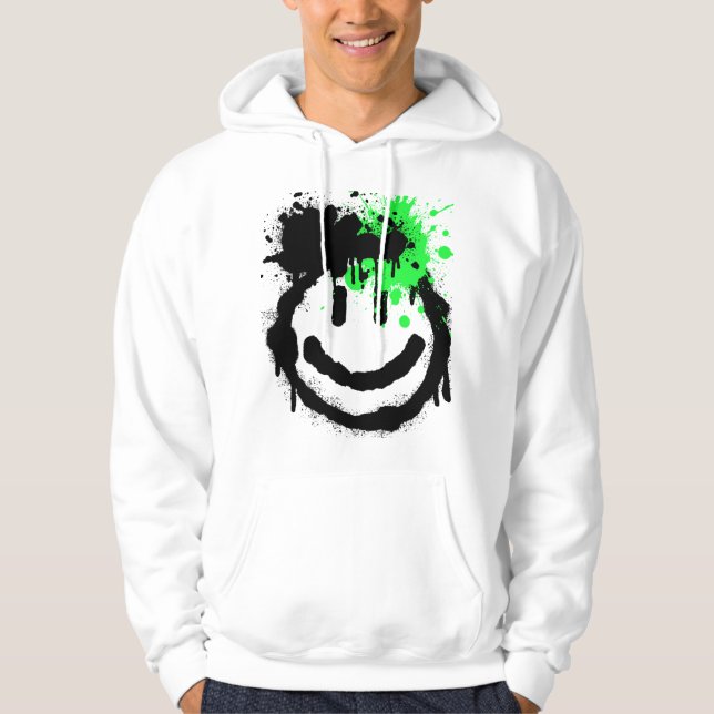 SprayPaint Smile Mind  Hoodie (Front)